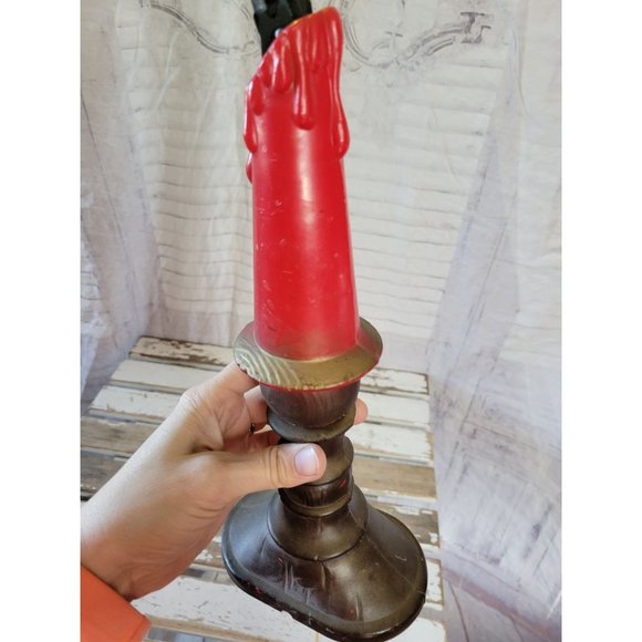 Plastic red Halloween light up candle decor table scary - Picture 6 of 7